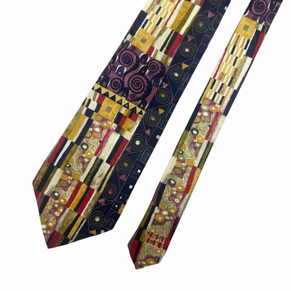 Boxelder Milwaukee Men's Tie Abstract Geometric "Moderns" Silk 4" x 59.5" euc